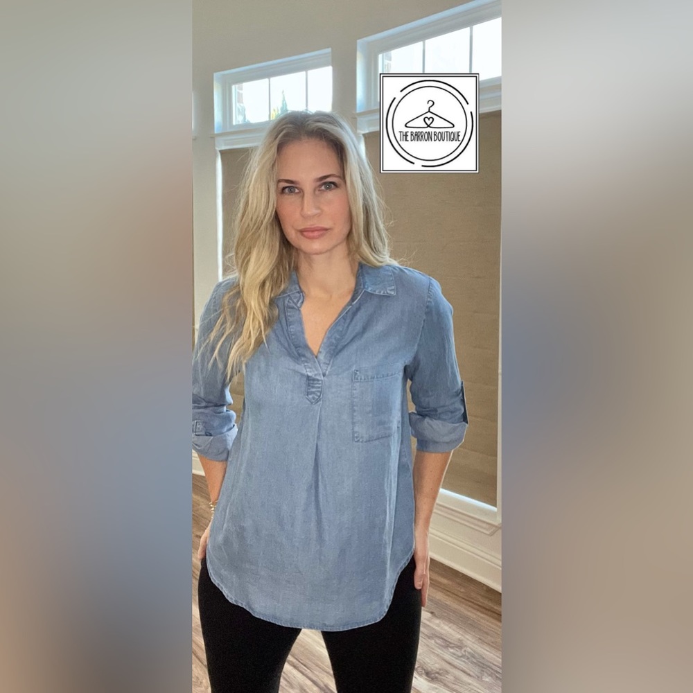 NWT! The Darling Denim Top